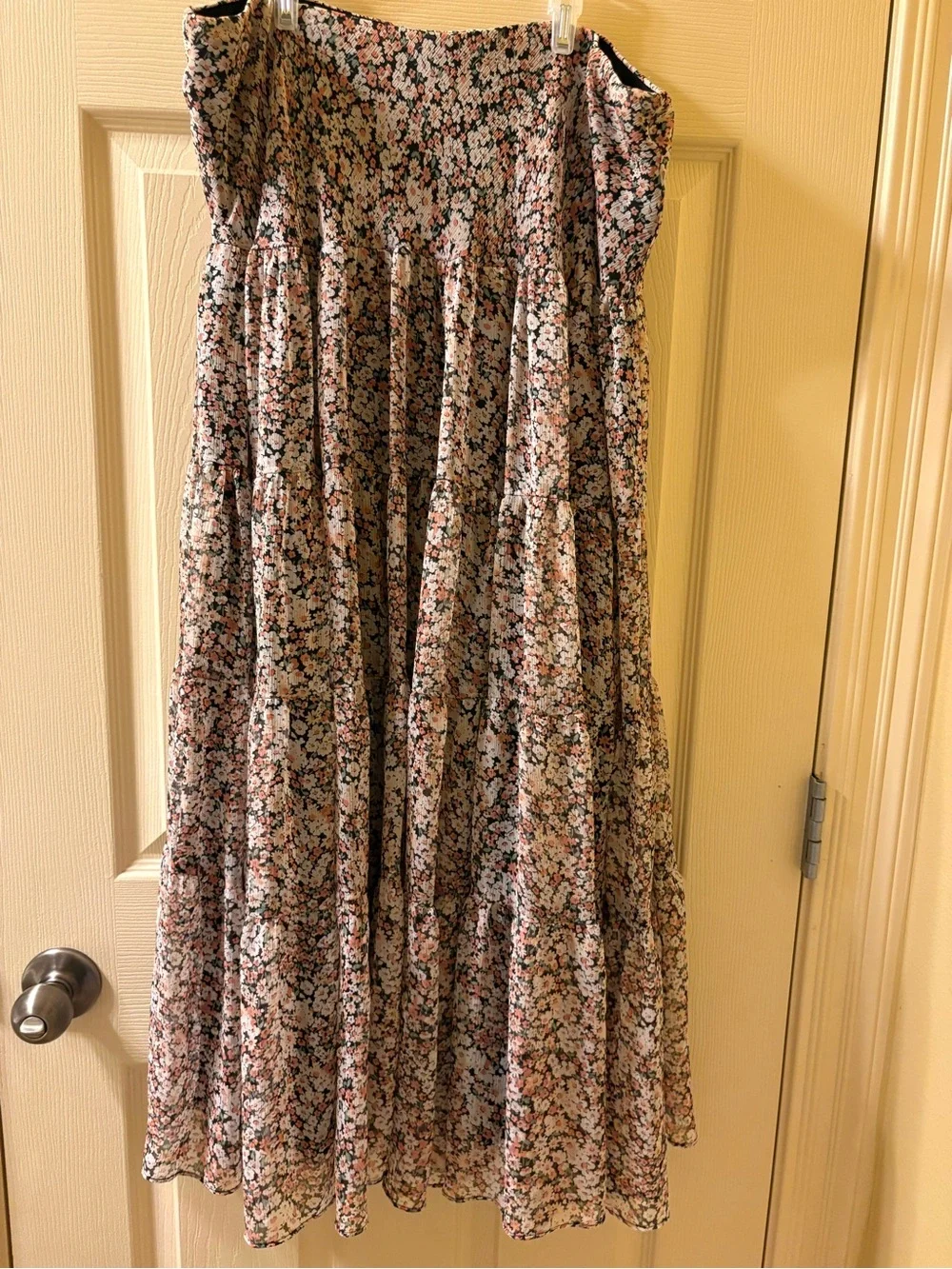 Ralph Lauren Floral Tiered Maxi Skirt - Pink Floral